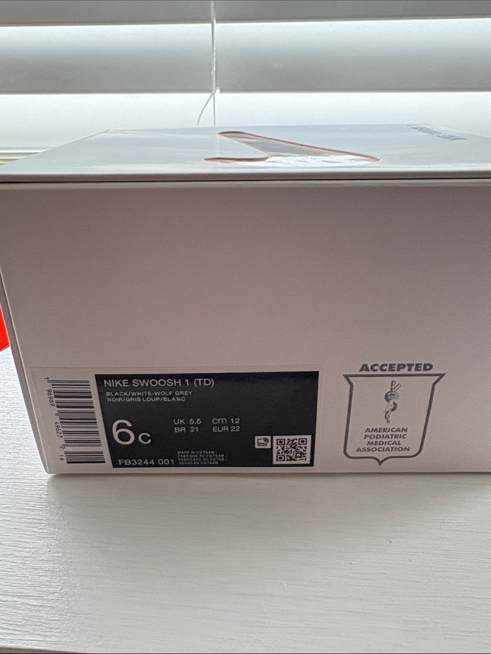 Nike SWOOSH 1 Kids Gray Black Slip-On Sneakers - Picture 5 of 5